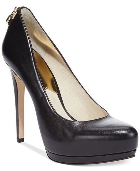 michael kors schwarze high heels|michael kors black platform heels.